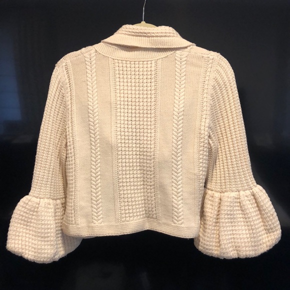 Cynthia Steffe cream knitted cropped sweater - Picture 1 of 8
